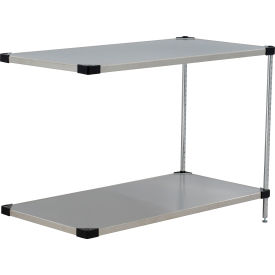 2 Shelf, Stainless Steel Solid Shelving Unit, Add On, 36"W x 24"D x 34"H