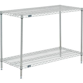 2 Shelf, Poly-Z-Brite Wire Shelving Unit, Starter, 54"W x 21"D x 34"H