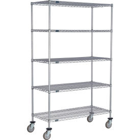 5 Shelf Truck, 72"W x 36"D x 60"H, Polyurethane Swivel Casters