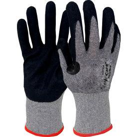 ESD Cut Resistant Gloves, Nitrile Coated, Level 6, M, Red Cuff