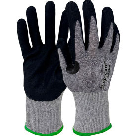 ESD Cut Resistant Gloves, Nitrile Coated, Level 6, L, Green Cuff