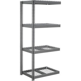 4 Shelf Heavy Duty Boltless Shelving Add On, 48"W x 24"D x 72"H, Wire Deck