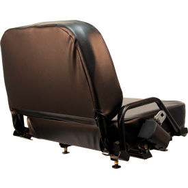 3700 Series Simple Seat with Operator Presence Switch & Slide Rails, Vinyl, Black