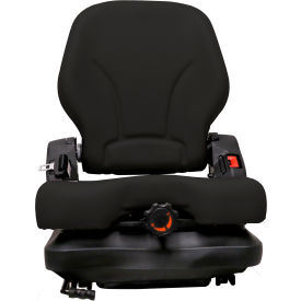 Concentric Heavy Duty Seat w/ Low Profile Suspension & Operator Presence Switch, Vinyl, Black