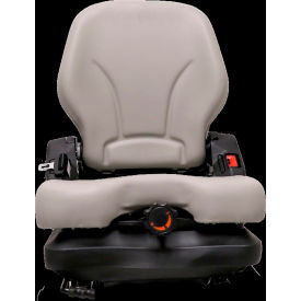 Heavy Duty Seat with Low Profile Suspension & Operator Presence Switch, Vinyl, Gray