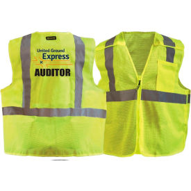 2X Recycled Class 2 Mesh Breakaway W/United Ground Express Logo & "Auditor"