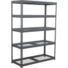 5 Shelf, Heavy Duty Boltless Shelving Starter, 60"W x 48"D x 84"H, Wire Deck