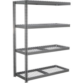 4 Shelf, Heavy Duty Boltless Shelving Add On, 60"W x 36"D x 96"H, Wire Deck