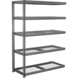 5 Shelf, Heavy Duty Boltless Shelving Add On, 72"W x 24"D x 96"H, Wire Deck