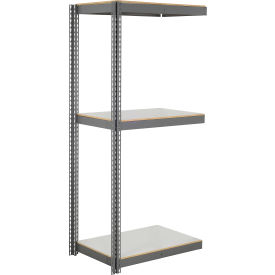 3 Shelf Heavy Duty Boltless Shelving Add On, 36"Wx18"Dx72"H, Laminate Deck