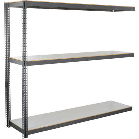 3 Shelf Standard Duty Boltless Shelving Add On, 96"Wx36"Dx72"H, Laminate Deck