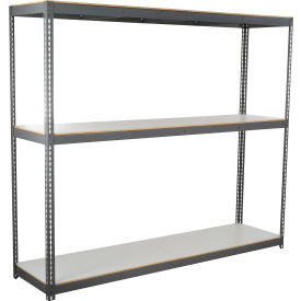 3 Shelf Standard Duty Boltless Shelving Starter, 96"Wx36"Dx72"H, Laminate Deck