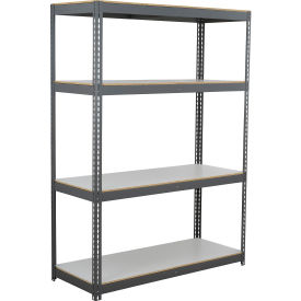 4 Shelf Heavy Duty Boltless Shelving Starter, 60"Wx36"Dx84"H, Laminate Deck