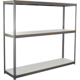 3 Shelf Heavy Duty Channel Boltless Shelving Starter 96"Wx36"Dx72"H, Laminate Deck