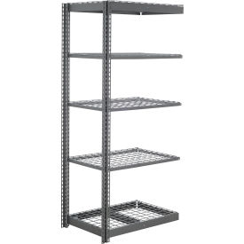 5 Shelf, Commercial Duty Boltless Shelving, Add On, 36"W x 18"D x 72"H, Wire Deck