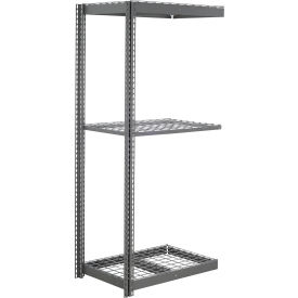 3 Shelf, Commercial Duty Boltless Shelving, Add On, 48"W x 24"D x 84"H, Wire Deck