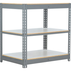 3 Shelf Commercial Duty Boltless Shelving Starter, 36"Wx12"Dx36"H, Laminate Deck