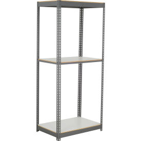 3 Shelf Commercial Duty Boltless Shelving Starter, 48"Wx24"Dx96"H, Laminate Deck