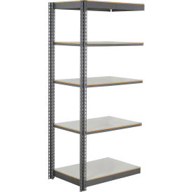 5 Shelf, Commercial Duty Boltless Shelving Add On, 48"Wx12"Dx72"H, Laminate Deck