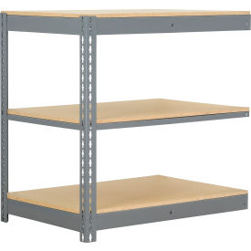 3 Shelf, Commercial Duty Boltless Shelving, Add On, 48"W x 24"D x 48"H, Wood Deck