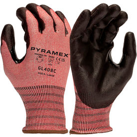Cut Resistant Gloves, Polyurethane Coated, ANSI A6, M, Red