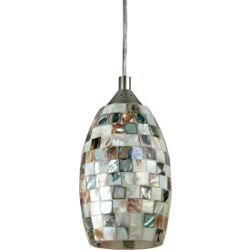 LED Decorative Light Fixture, 9W, 3000K, 120V, 4-1/2"L, Venice Lens/Brushed Nickel