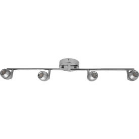 LED Adjustable Track Light Fixture, 23W, 3000K, 120V, 32"L, Chrome