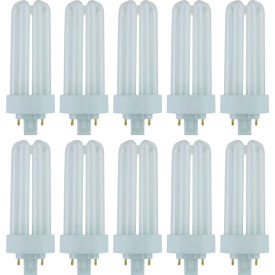 4-Pin Compact Fluorescent Light Bulb, GX24q3 Base, 26W, 6500K, Daylight, Pack of 10