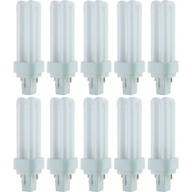 2-Pin Compact Fluorescent Light Bulb, GX23-2 Base, 3500K, 13W, Neutral White, Pack of 10