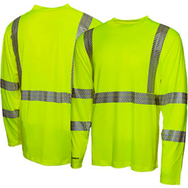 RLP1 Long Sleeve Pullover T-Shirt with UV Protection, Class 3, M, Hi-Vis Lime