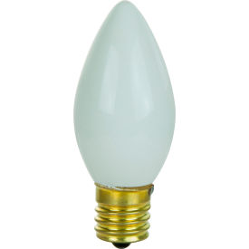 Incandescent Bulb with E17 Intermediate Base, 7W, 120V, White, Pack of 25