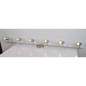 Straight Track Light Fixture, 50W, K, 120V, 54"L, Brushed Nickel
