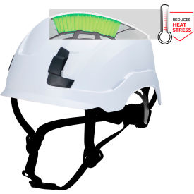 Non-Vented Safety Helmet, 4-Point Adjustable Ratchet Suspension, White