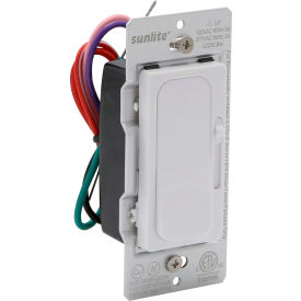 LED Wall Dimmer Switch, Low Voltage, 120-277V, 600W, White, Pack of 4