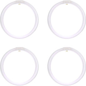 T9 Circline Fluorescent Bulb, G10q Base, 32W, 2100 Lumens, 4100K, Cool White, Pack of 4