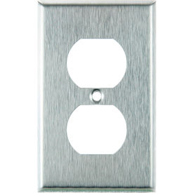 Duplex Switch Cover Plate, 1-Gang, Silver, Pack of 12