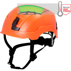 Non-Vented Safety Helmet, 4-Point Adjustable Ratchet Suspension, Orange