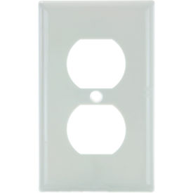 Duplex Switch Cover Plate, 1-Gang, White, Pack of 12