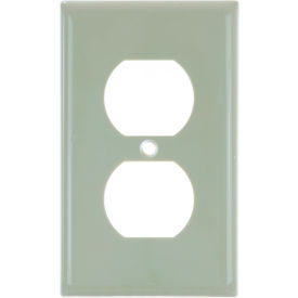 Duplex Switch Cover Plate, 1-Gang, Ivory, Pack of 12