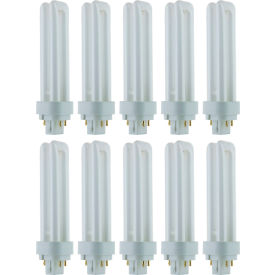 PLD U-Bend Fluorescent Bulb, G24q2 Base, 18W, 1080 Lumens, 2700K, Warm White, Pack of 10
