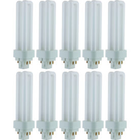 PLD U-Bend Fluorescent Bulb, G24q1 Base, 13W, 780 Lumens, 5000K, Super White, Pack of 10