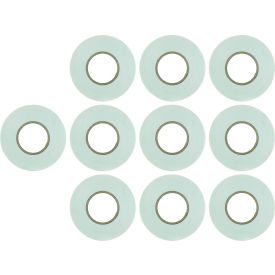 PVC Electrical Tape, 3/4' x 60', White, Pack of 10