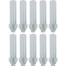 PLD Fluorescent Bulb, G24q2 Base, 18W, 1080 Lumens, 3500K, Neutral White, Pack of 10