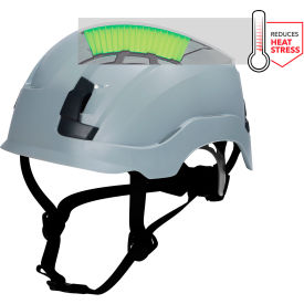 GH400 Vented Safety Helmet, 4-Point Adjustable Ratchet Suspension, Grey