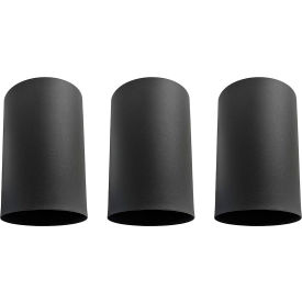 Cylindrical Flush Mount Ceiling Light Fixture, 60W, 5" Dia., Black, Pack of 3