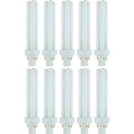 PLD Fluorescent Bulb, G24q3 Base, 26W, 1560 Lumens, 5000K, Super White, Pack of 10