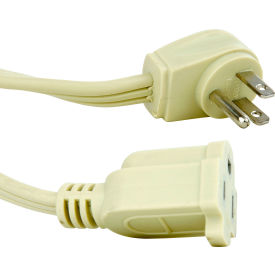 Medium Duty Appliance Extension Cord, 14/3 Gauge, 15A, 125V, 6'L, Beige/Gray