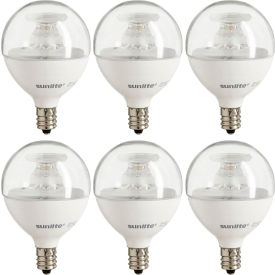 LED G16.5 Clear Globe Light Bulb, E12 Base, 5W, 350 Lumens, 27K, Warm White - Pack of 12