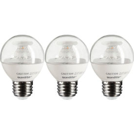 LED G16 Clear Globe Light Bulb, E26 Base, 5W, 350 Lumens, 2700K, Warm White, Pack of 3