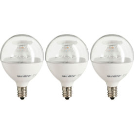LED G16.5 Clear Globe Light Bulb, E12 Base, 7W, 500 Lumens, 27K, Warm White, Pack of 3
